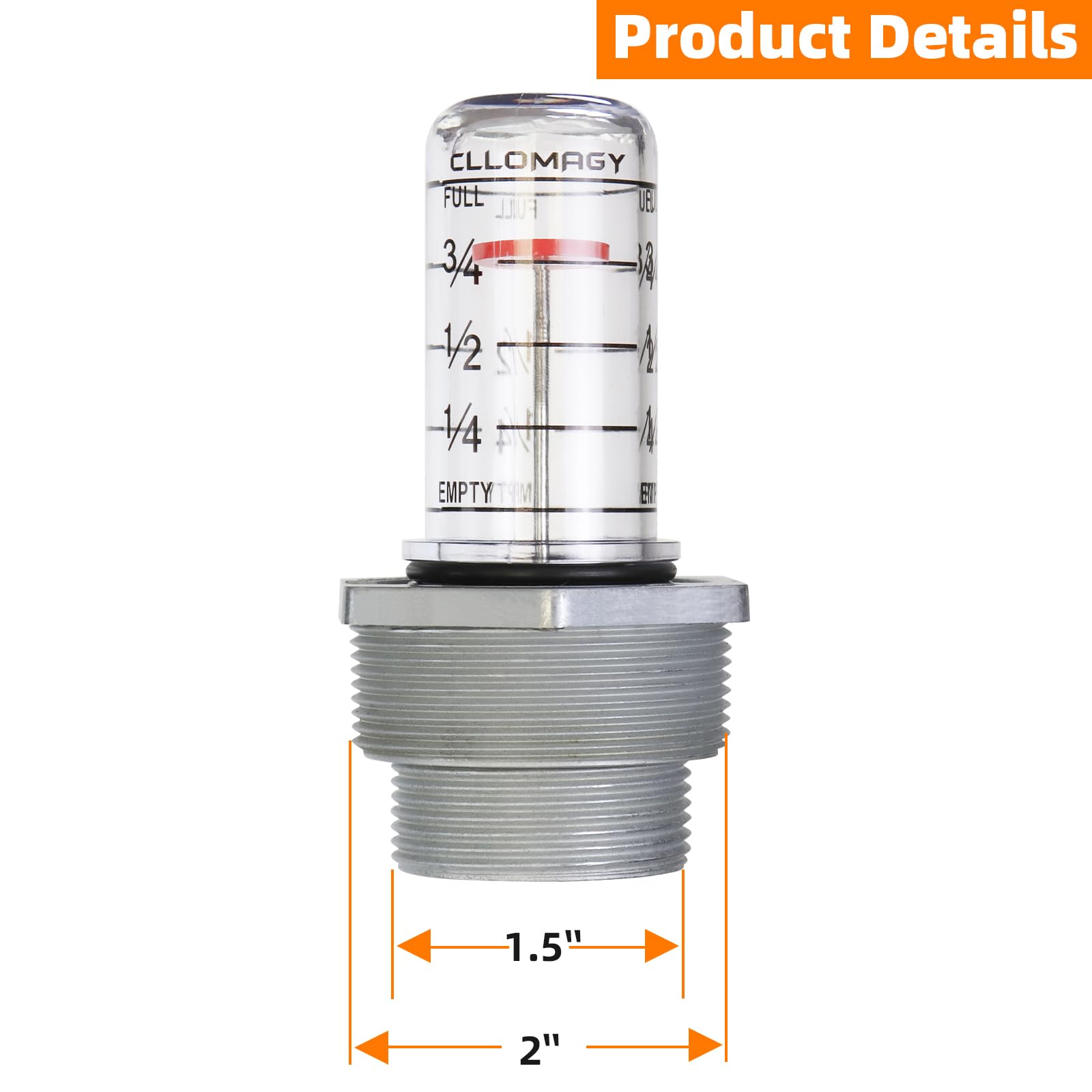 Medidor de nivel de tanque de aceite, medidor de nivel de flotador compatible con Scully Signal Corp's Scul-Tel y para tanque Intelli (vertical) profundidad de 42 a 44 pulgadas de diámetro, rosca NPT
