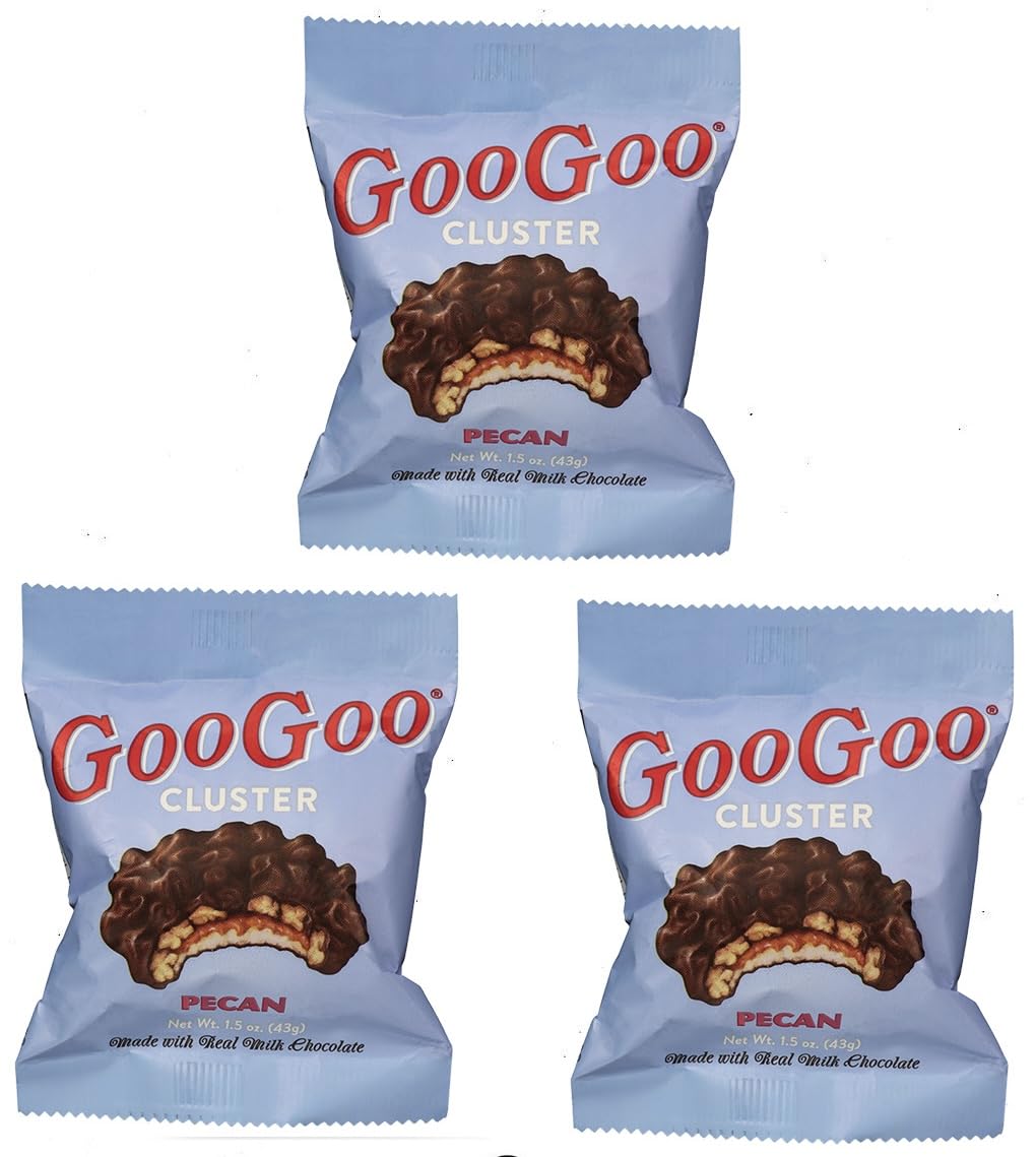 Goo Goo Cluster Pecan 3-Pack - Plus GTF Sticker & Spearmint Gum Stick