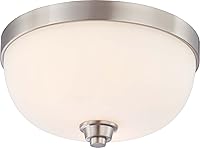 Vista 7 de Nuvo Lighting 60/4191 - Cúpula empotrada pequeña de helio con vidrio satinado, ubicación húmeda CUL, níquel cepillado