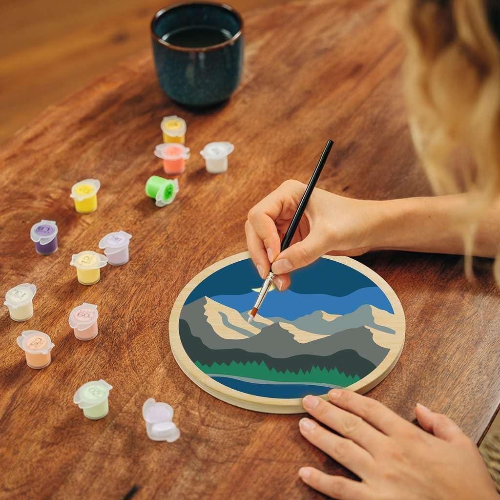 Ravensburger – CreArt Wooden – Wood – Adult – Paint by Numbers – Moutains – Relaxing and Creative Activity – 25923