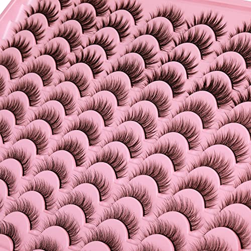 ALICE Faux Mink Lashes Natural Look 48 Pairs 3 Styles Mixed Bulk Wholesale False Eye Lashes Pack Wispy Fluffy Fake Strip Lashes
