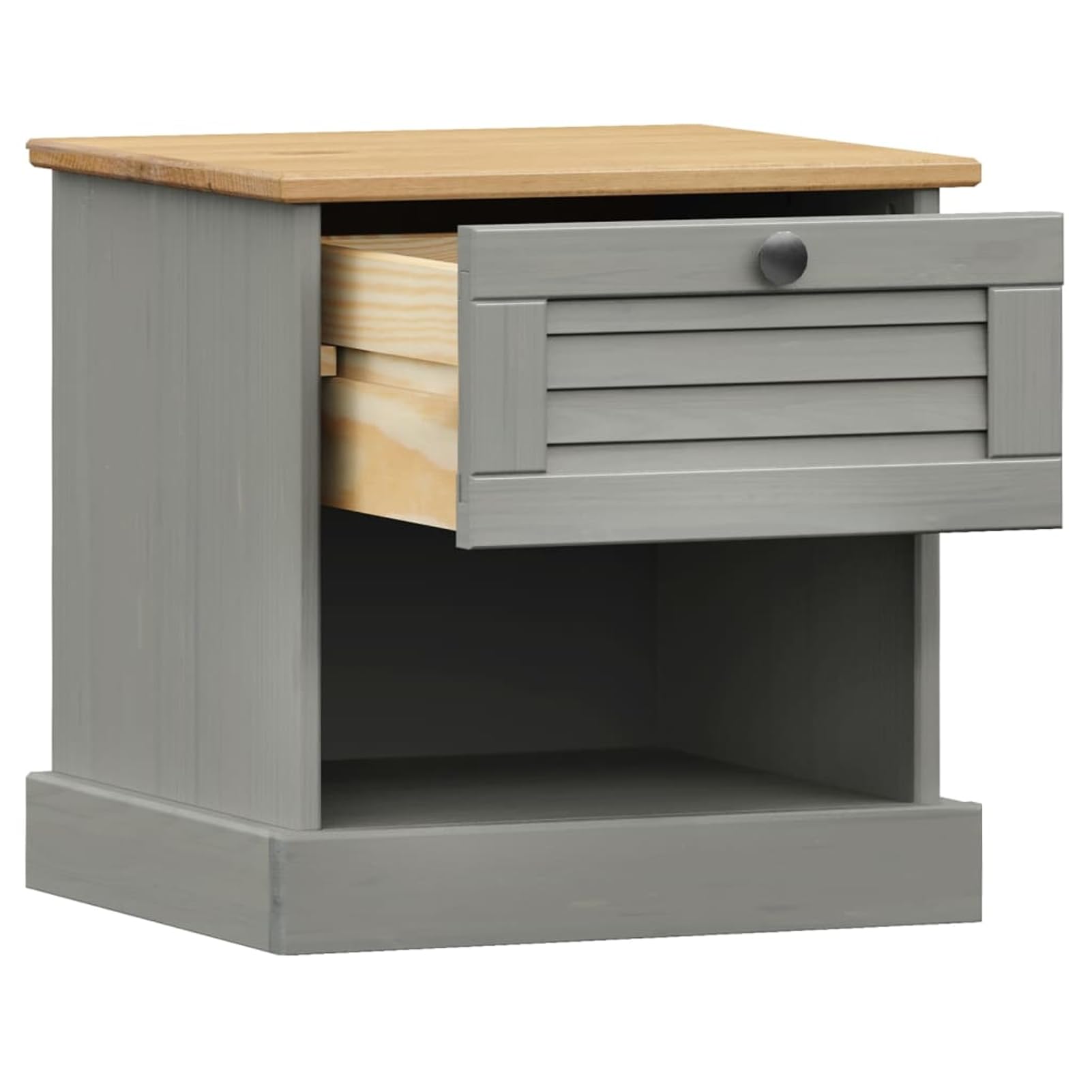 Homgoday Comodino, comodino, comodino, comodino, comodino, comodino, comodino, comodino, tavolino per camera da letto, letto, grigio, 42 x 35 x 40 cm, legno massello di pino # 8