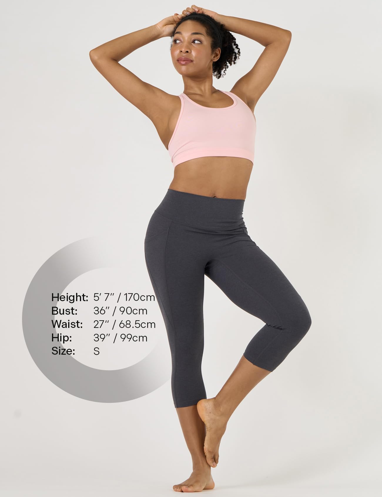 LAPASA Leggins Mujer Cintura Alta Fitness, Mallas de Deporte con Bolsillo, Pantalón Deportivo Elásticos y Transpirable, Leggings Push Up para Running Yoga y Ejercicio L01R1/L09R1/L32R1 — view 3