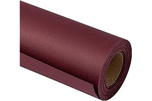 RUSPEPA Solid Burgundy Kraft Paper Roll