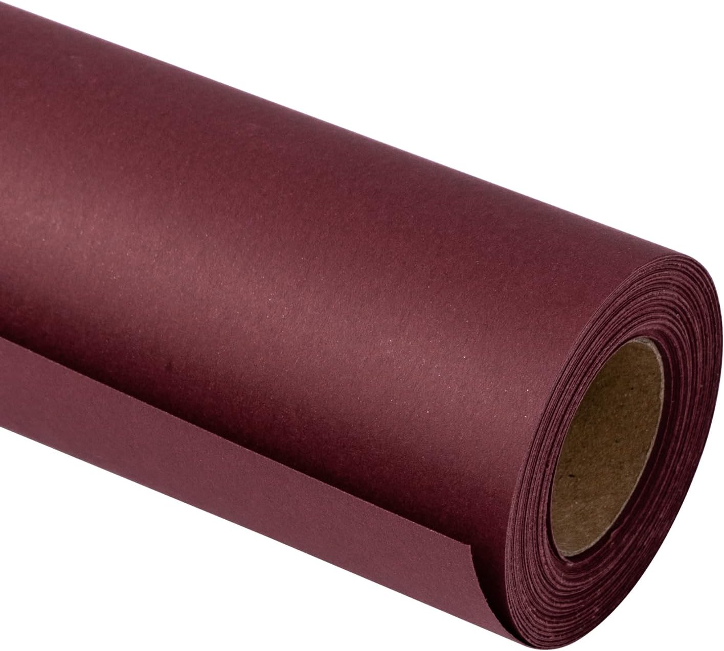 RUSPEPA Kraft Paper Roll - 30 inches x 32.8 feet - Recyclable Paper Perfect for Wrapping, Craft, Packing, Floor Covering, Dunnage, Parcel, Table Runner, Wine Red Wine Red 30" x 32.8'
