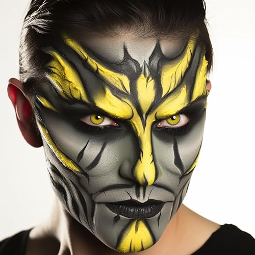 Miniatura 4 de Grey Eye - Pintura facial negra para el cuerpo (0.75 onzas)  Pintura facial, pintura corporal y maquillaje en crema de base