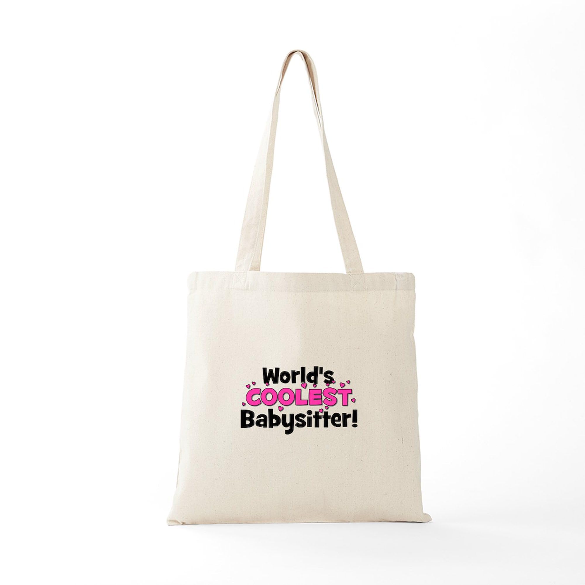 CafePress 'World's Coolest Babysitter' Tote Bag - Natural Canvas Reusable Shopping Bag, Two Sizes