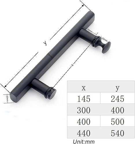 Miniatura 2 de Manija de puerta de ducha de acero inoxidable negro mate, tirador de cristal de ducha, botón de perilla de puerta, barra de toalla de cromo pulido