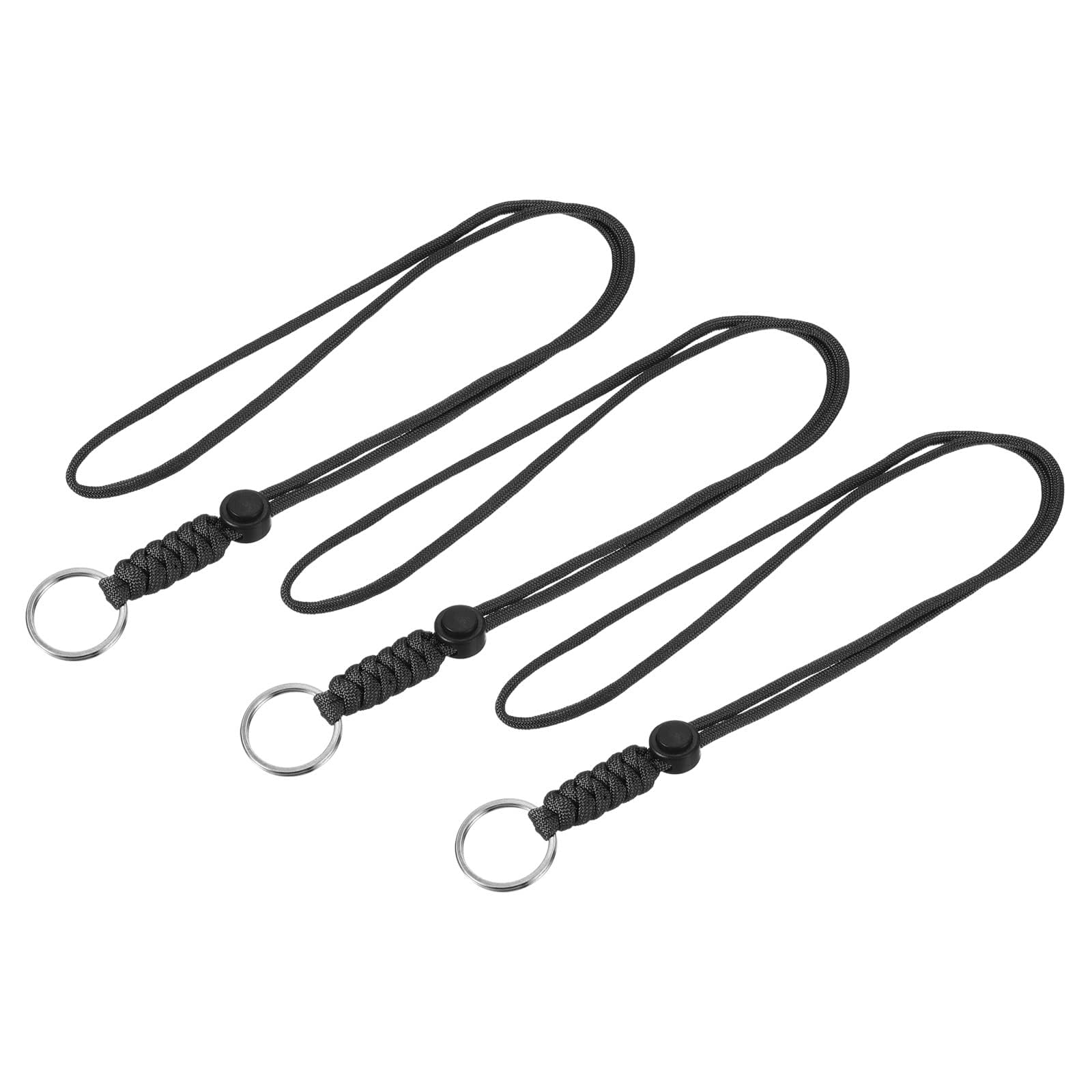 TOP-VIGOR 3Pcs Paracord Lanyard with Keyrings