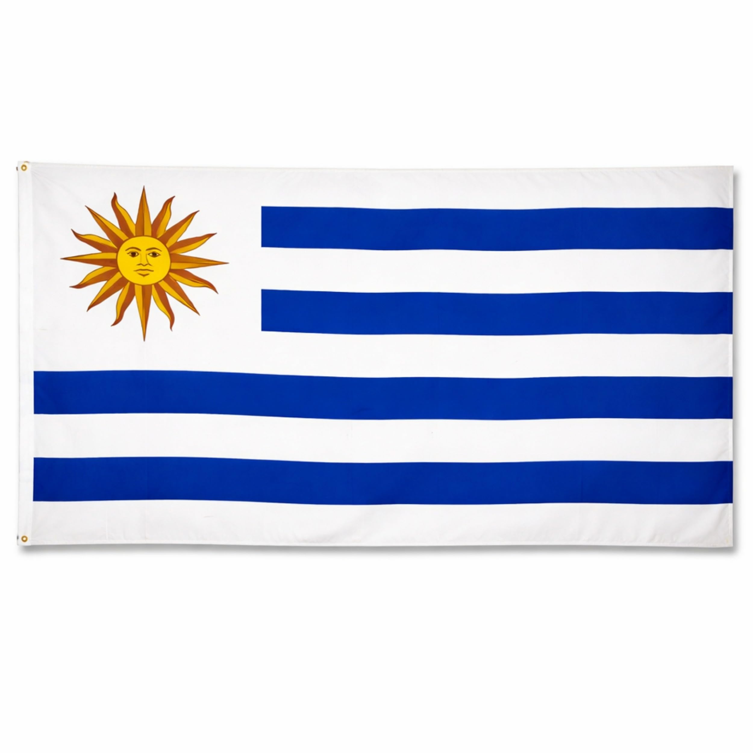 Uruguay Flag 5ft x 3ft with Brass Eyelets – Polyester Uruguayan Flag Banner for Football Matches, Fan Zones, Home & Garden Display — image 1