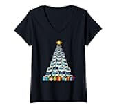 Womens Christmas Tree Coding Programmer Programming Coder V-Neck T-Shirt