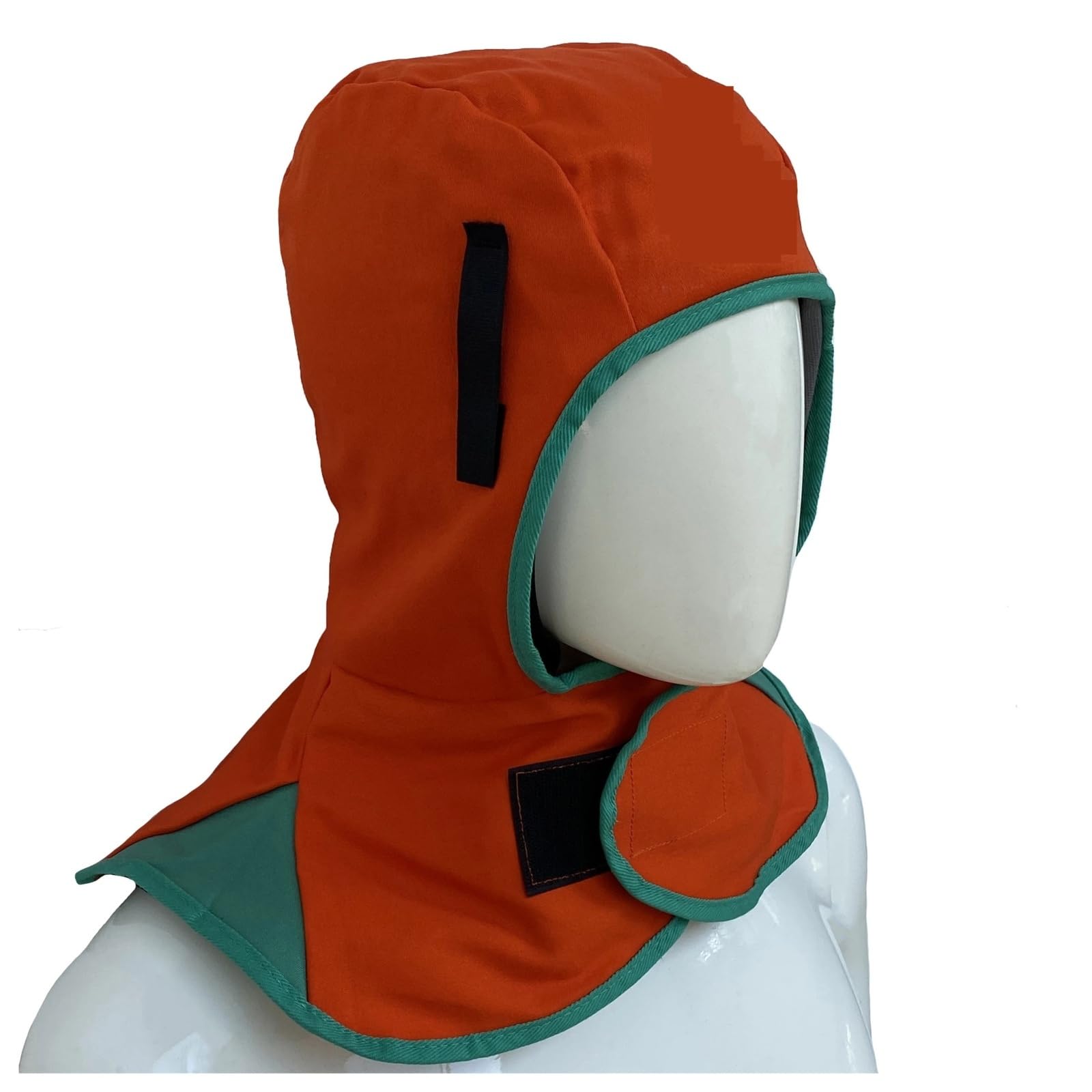 LNHHG Welding Clothes, Cotton Welding Hats Washable Fire Flame Retardant Helmet Comfort Neck Face Protection(Rosso)