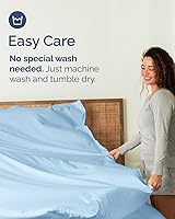 Vista 313 de Sábana encimera de bolsillo profundo, más suave que el algodón egipcio, 1 sábana encimera para colchón tamaño Queen