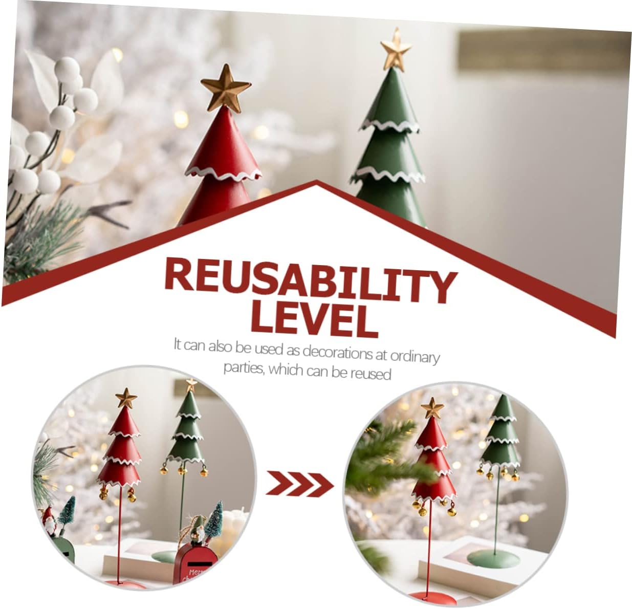 YYZKYTO Wrought Iron Christmas Decorations Indoor Halloween Decor Autumn Decor Metal Ornament Tree Metal Small s Tabletop Hook up Commemoration Day