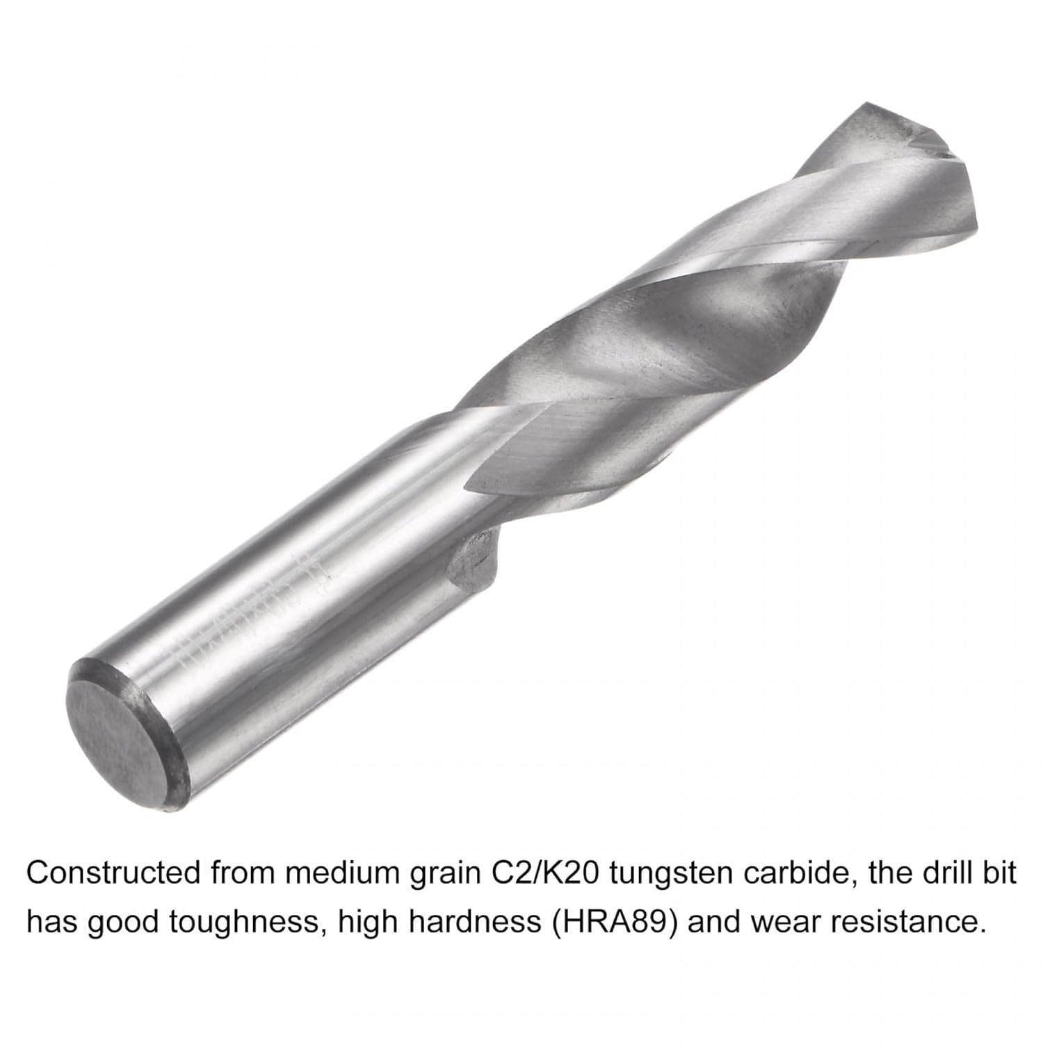 uxcell Solid Carbide Drill Bits, 10mm C2/K20 Tungsten Carbide Jobber Drill Bits Straight Shank Drilling Tool for Stainless Steel Aluminum Iron Metal Plastic
