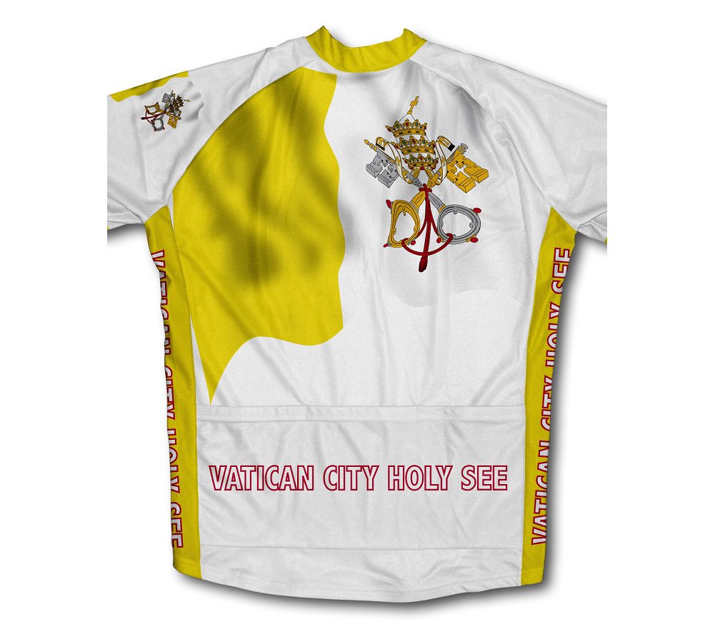 ScudoPro Vatican City Flag Winter Thermal Cycling Jersey for Men - Size 4XL