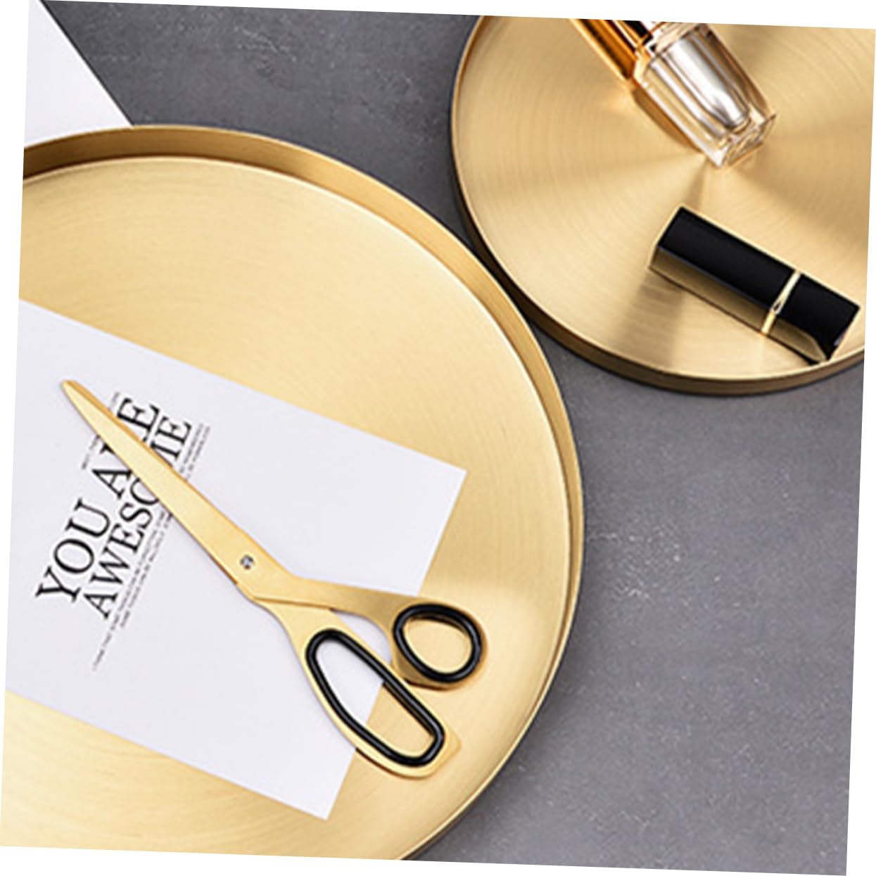 COLLBATH Bandeja Redonda Para Joyas De Metal Diseño Nórdico Almacenamiento De Jewelers