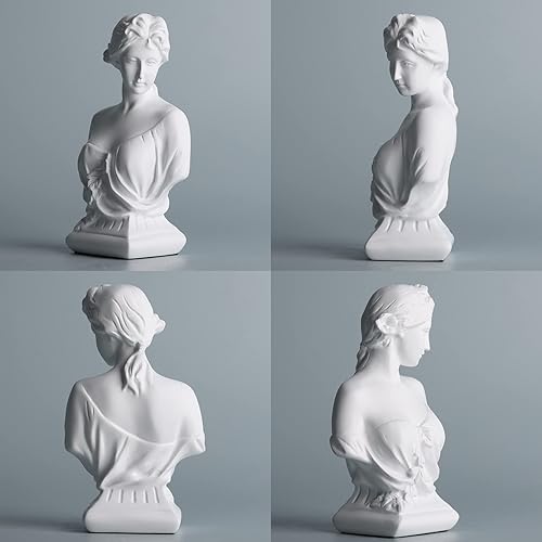 Miniatura 6 de DOVDOV Artemis - Estatua de diosa griega grande, serie de estatuas de yeso de Venus, perfecta para sala de estar, oficina, estantería, decoración