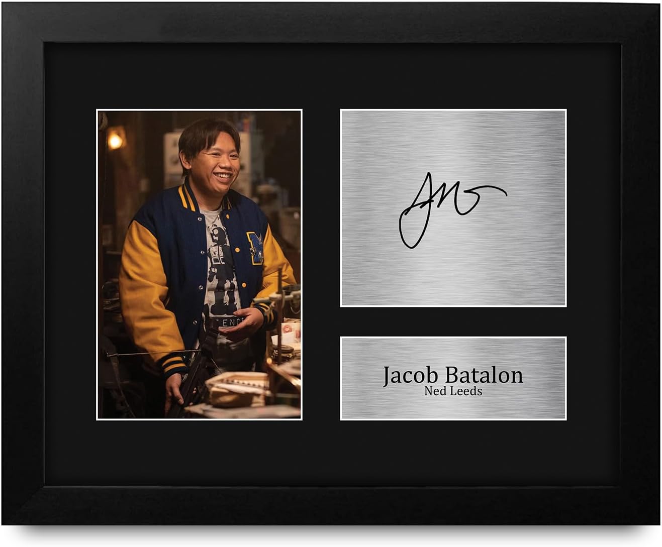 HWC Trading Jacob Batalon Spider-Man Ned Leeds Framed Gifts Printed Signed Autograph Picture for Movie Memorabilia Fans - US Letter Size