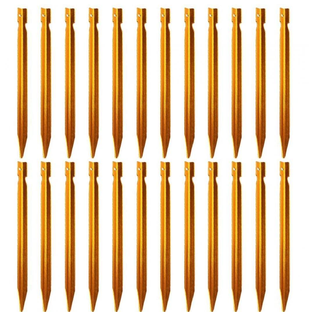 Tiendas tiendas estacas Sanfly contra vientos fuertes con 24 picas de metal duraderas
