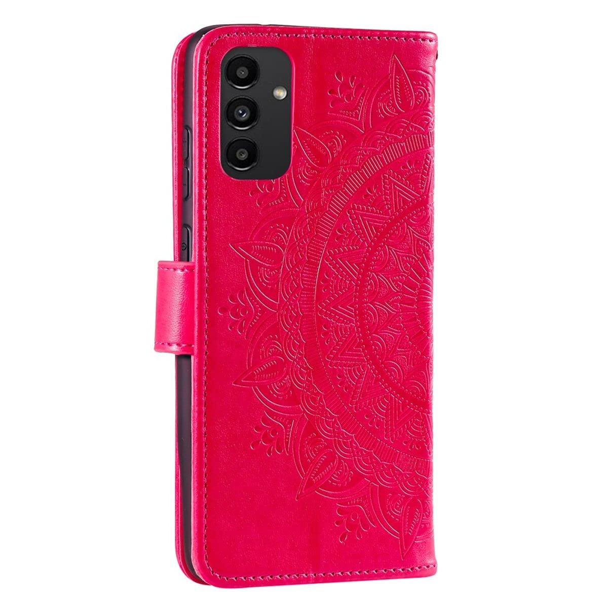 CoverKingz Klapphülle Für IPhone 14 – Mit Kartenfach, Standfunktion & Magnetischem Verschluss (Motiv Mandala Pink)