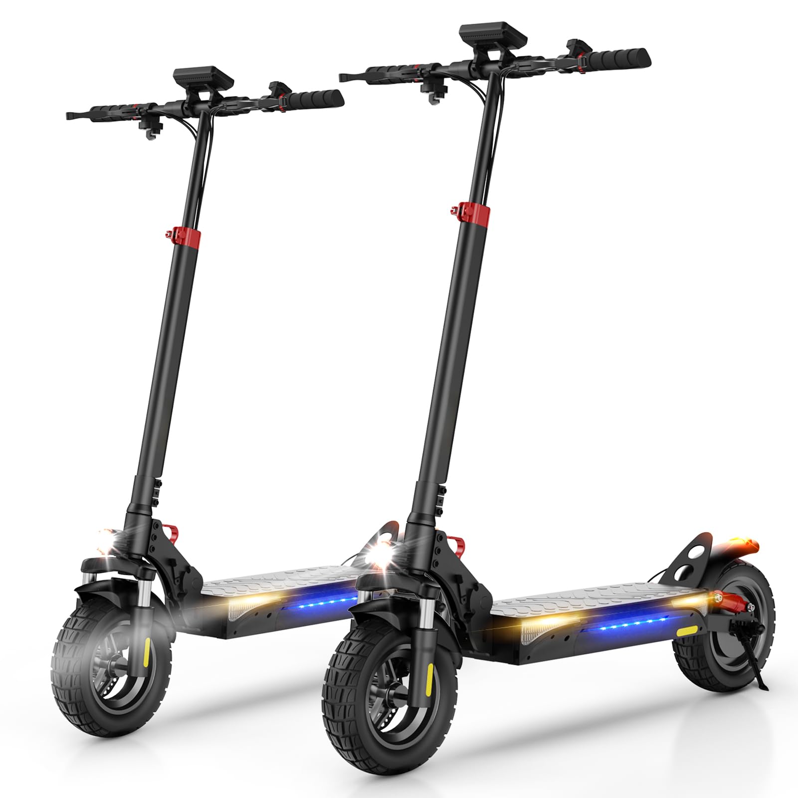 iScooter Electric Scooter Adults, 10" Tires, 800W Motor E-Scooter Up to 25 Miles Range, Top Speed 25 MPH, Adjustable Handlebar Height, Folding