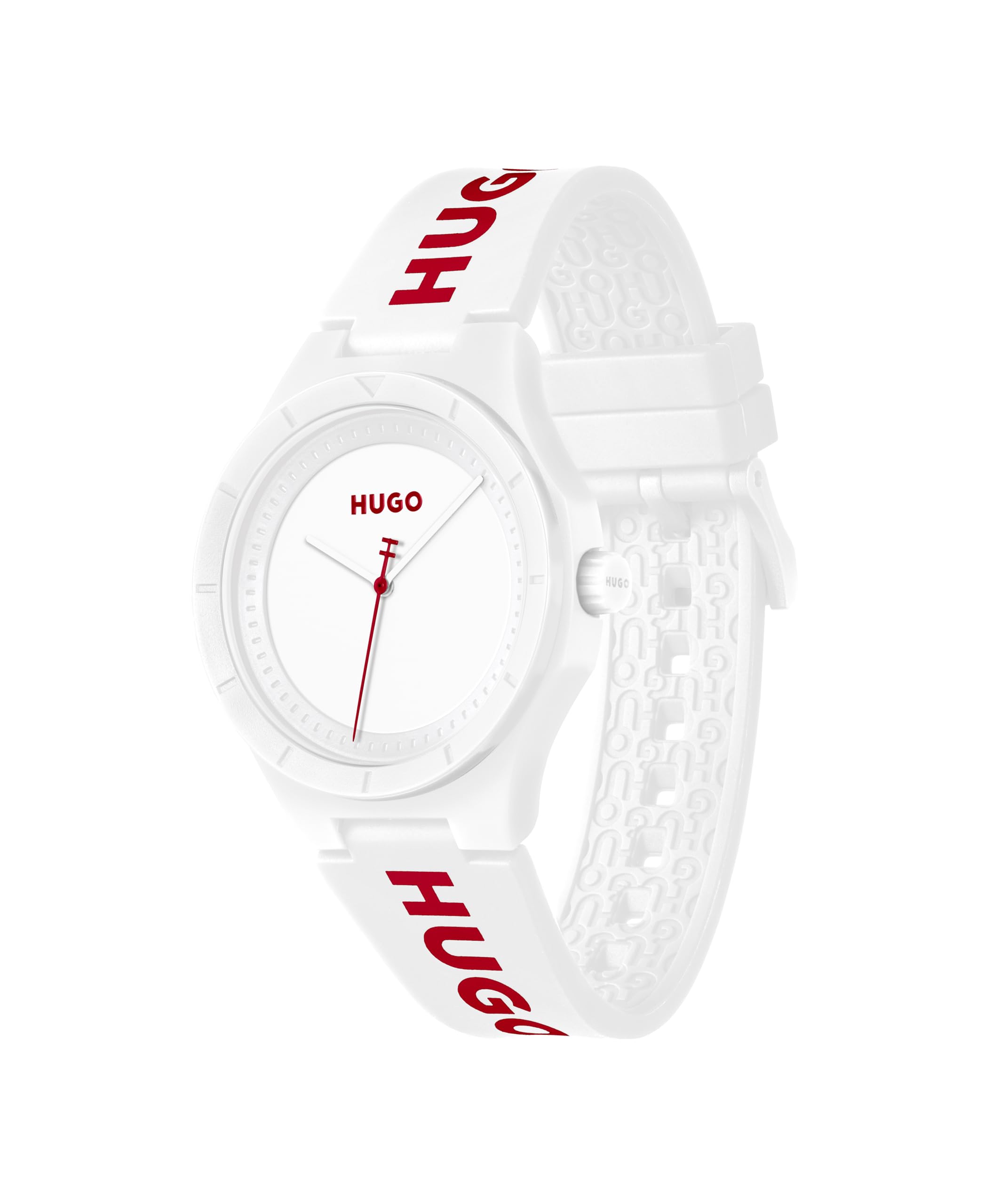 HUGO Orologio Analogico al Quarzo da Uomo Collezione #LIT FOR HIM con Cinturino in Silicone