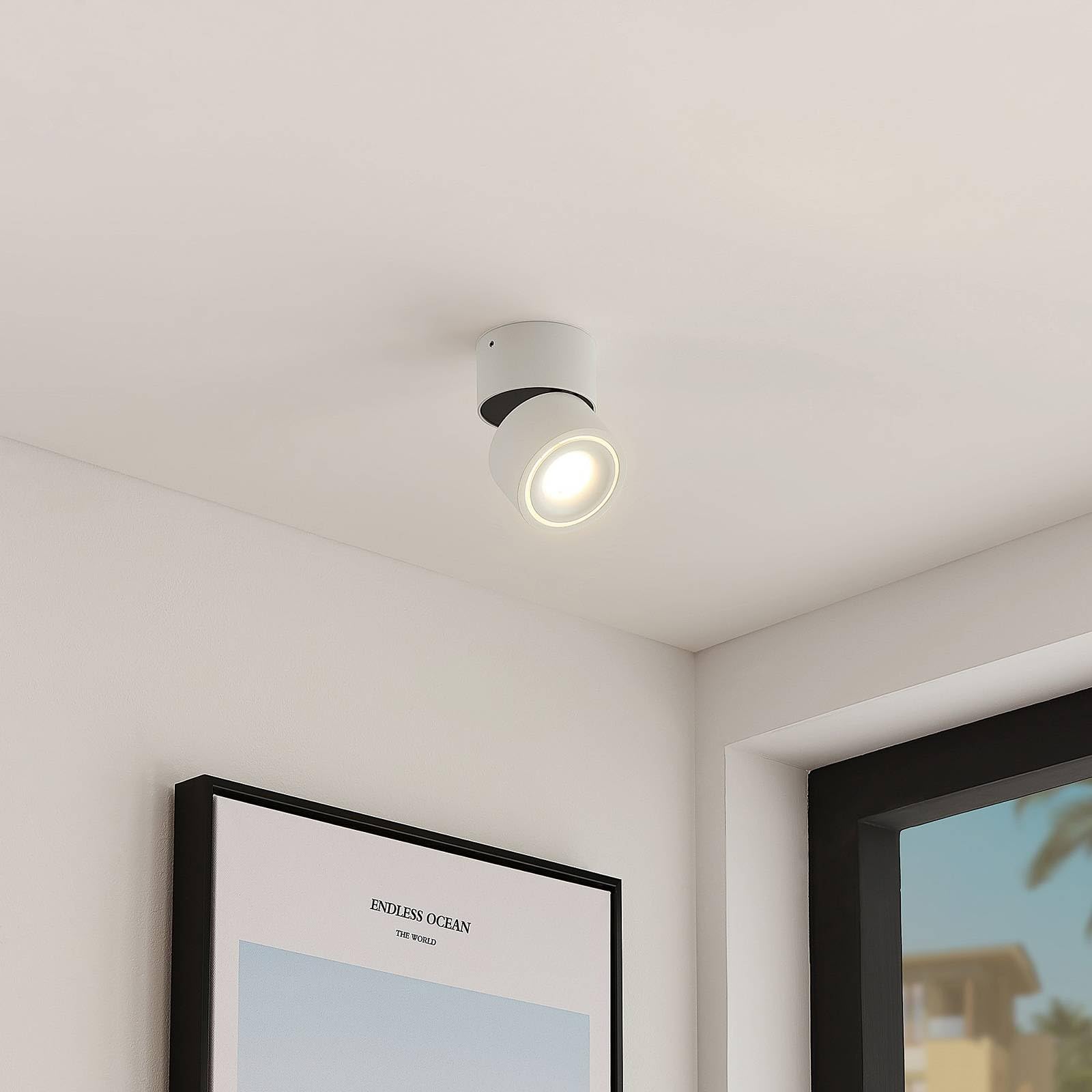 Arcchio LED Deckenlampe Rotari (Modern) in Weiß aus Aluminium (1 flammig,) - Deckenleuchte Wandleuchte Strahler Spot Lampe Flurleuchte