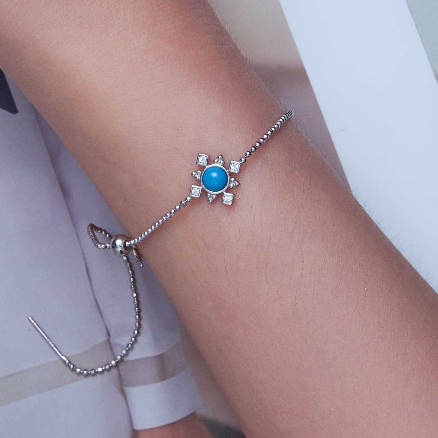 14K vergoldete Boho Strand zierliche süße kleine Glücksstern Fußkette Knöchel Silber Perlen