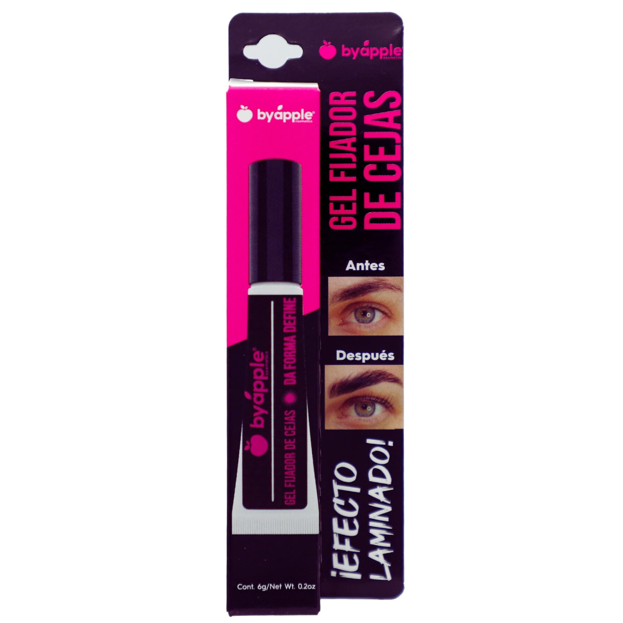 BY APPLE Eyebrow Gel Fixer, Define and Shape, Laminated-Look Effect, Shapes & Defines Brows for a Sleek, Polished Finish, 0.2oz 1 0.2 Ounce (Pack of 1)