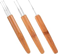 Crochet Hooks for Dreadlocks 3 PCS Dreadlocks Crochet Hooks | Braid Hair Dreadlocks Needle Weaving Crochets 0.5mm Dread Locks Crochets Loc Needle for Braid Craft (1 /2 /3 Hook)