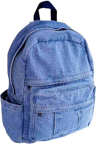 Miniatura 11 de Mochila de lona para mujeres con estética retro, mochila básica para estudiantes de secundaria/universidad, bolsa de viaje para laptop, Marrón