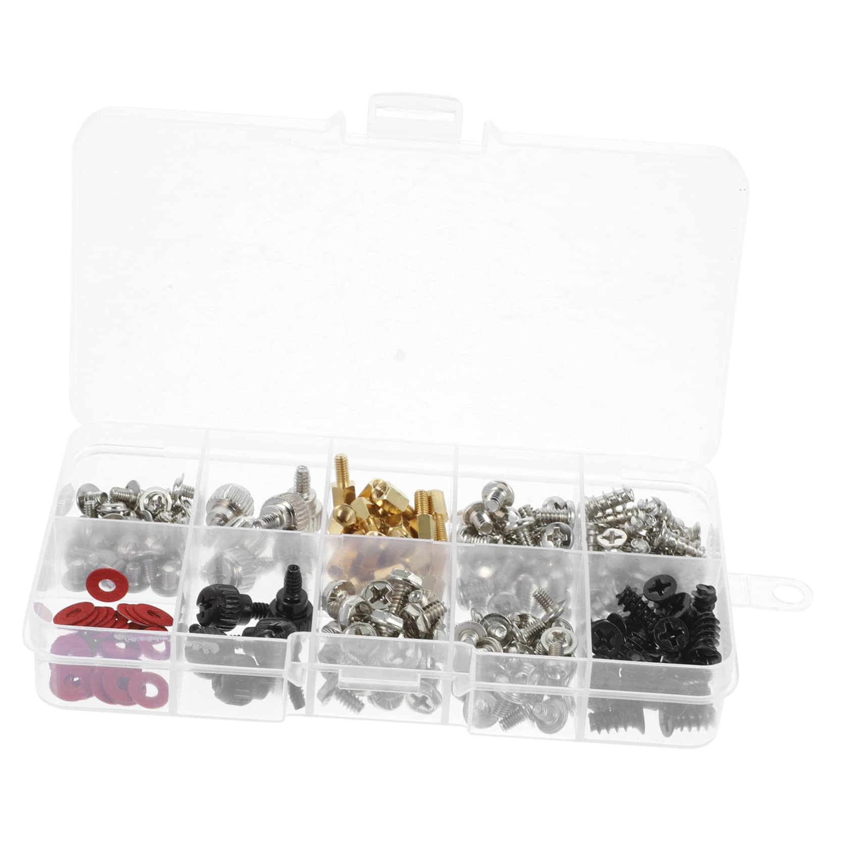 Tofficu 1 Set Computer Screw Kit Flat Head Bolts for Motherboard Power Supply Hard Drive and Fan Installation Durable for DIY Assembly