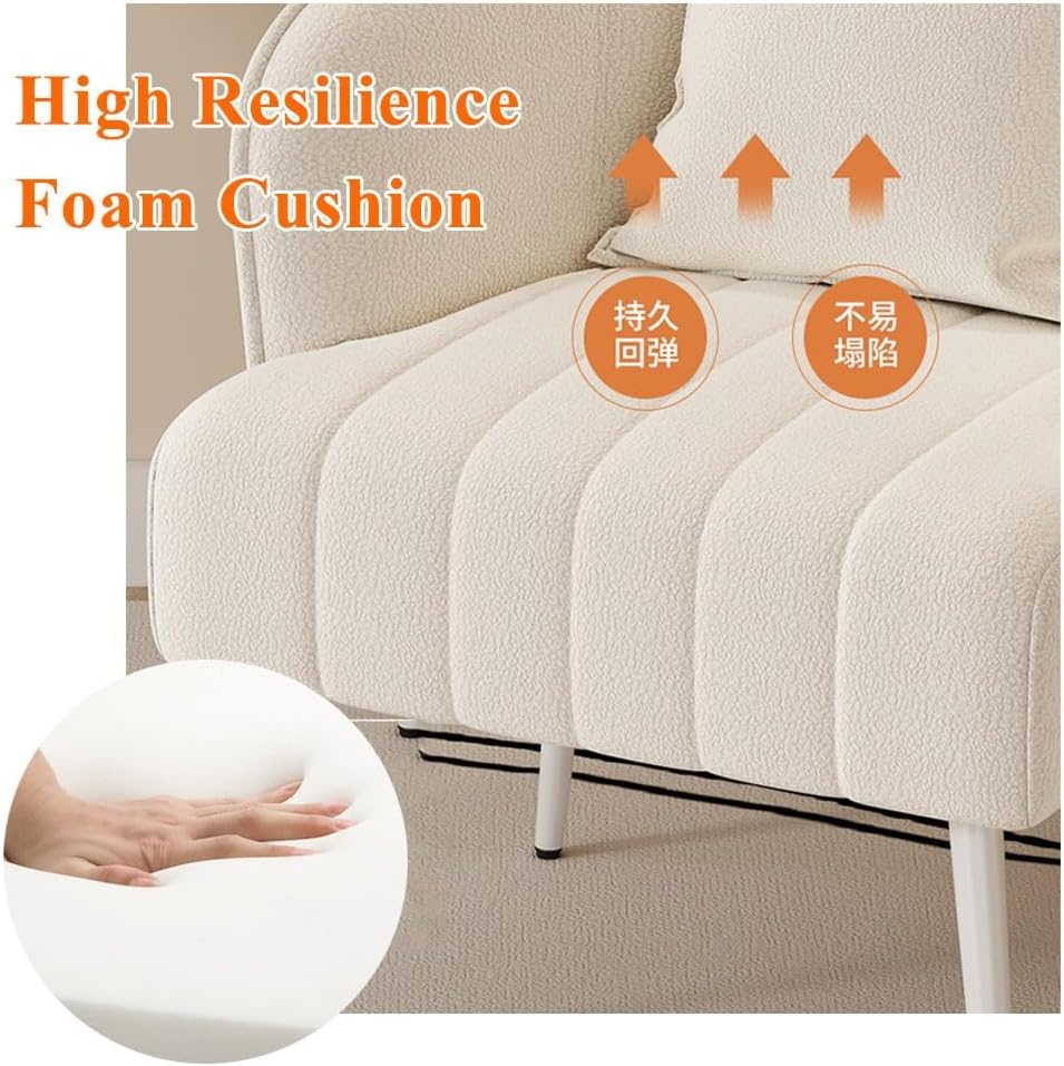 Modern Plush Living Room Chair Upholstery Lazy Chair Arm Chair with Pillows,Comfy Chair Bedroom Accent Chairs Sofa Seat Chair for Hotel Parlour Negotiation(Dark Pink,Gold Legs)