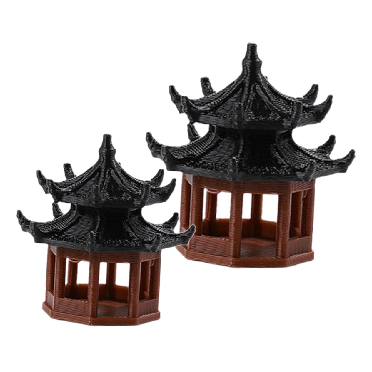 Cabilock 20 Piezas de Paisaje Micro Pagoda pabellón en Miniatura Ornamento del Castillo del Acuario Decoración de Paisaje Estatua de paisajismo estatuilla en Miniatura el plastico