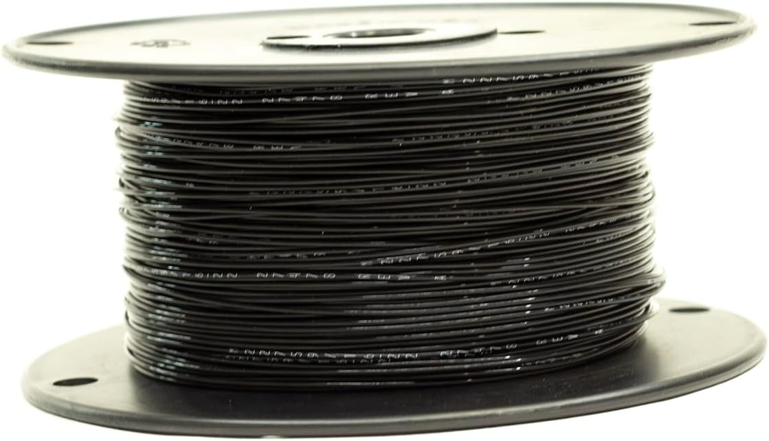 M22759/16-20 Mil-Spec Tefzel Hi-Temp Stranded Wire 20AWG Gauge … (25FT, Black)