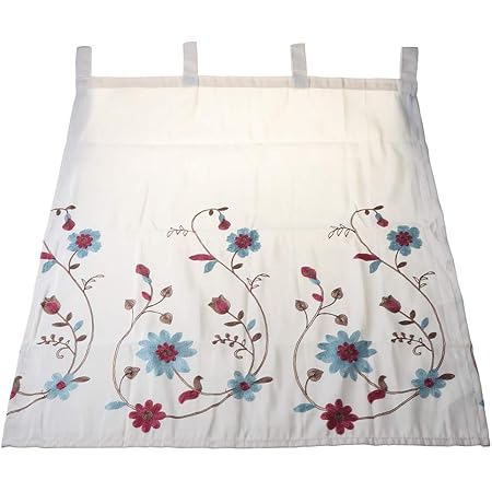 Tenda Corta Per Finestra A Scacchi Bianco E Rosso - Cotone E Pizzo, Misura 80x200cm, Per Cucina E Bistrot - Foto 8