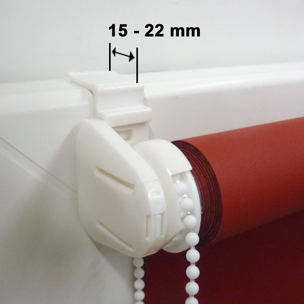 Sonnenschutz-HH® - Mini Verdunkelungsrollo Abdunkelungsrollo Minirollo Rollo KLEMMFIX Seitenzugrollo Kettenzugrollo inkl. Klemmträger ohne Bohren - Außenmaß Breite 150 x 190 cm Höhe - grau