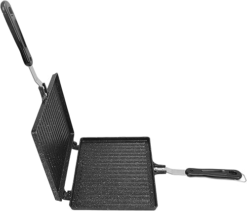 Miniatura 3 de WALFRONT Stovetop Toasted Sandwiches Maker, Non Stick Grilled Panini Maker, Aluminum Alloy for Waffles, Breakfast, for Home Kitchen and Camping