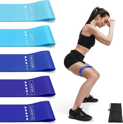 Bandas de resistencia para entrenamiento, bandas de resistencia con 5 niveles de resistencia, bandas de entrenamiento multicolor para entrenamiento