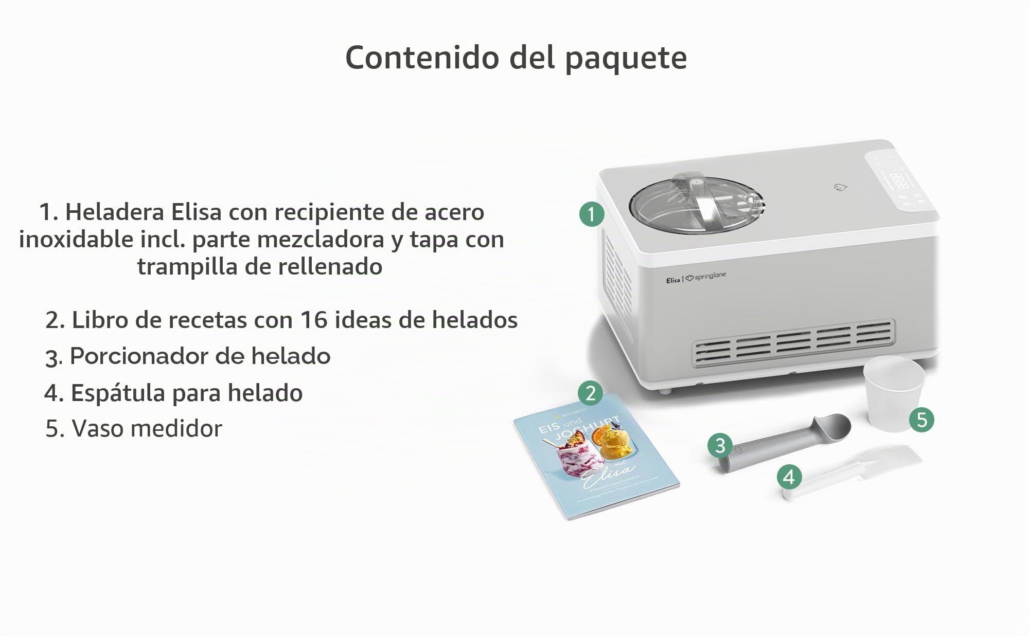 Heladera yogurtera 2 en 1 ELISA con compresor de refrigeración y función de calefacción, 2 l Máquina de helados y yogur en acero inoxidable, función de mantenimiento de frío