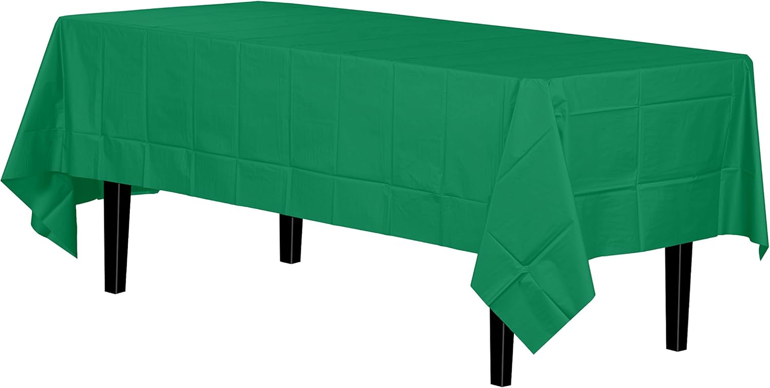 Emerald Green plastic table cover, 54" x 108" Home & Kitchen