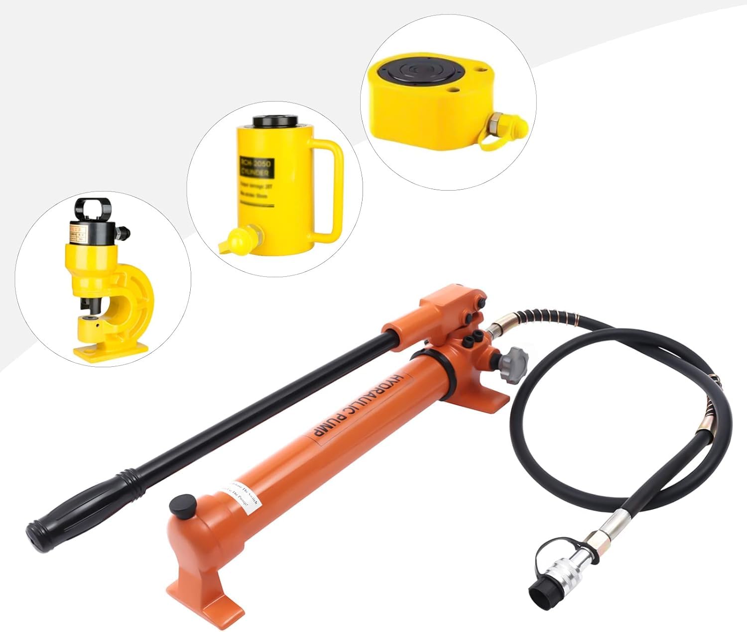 CP-700 Manuelle Hydraulikpumpe, 900cc Hydraulikzylinder 70 Mpa Handpumpe Hydraulik mit Pumpstange, für Ventile, Druckbehälterindustrie, Metallurgie