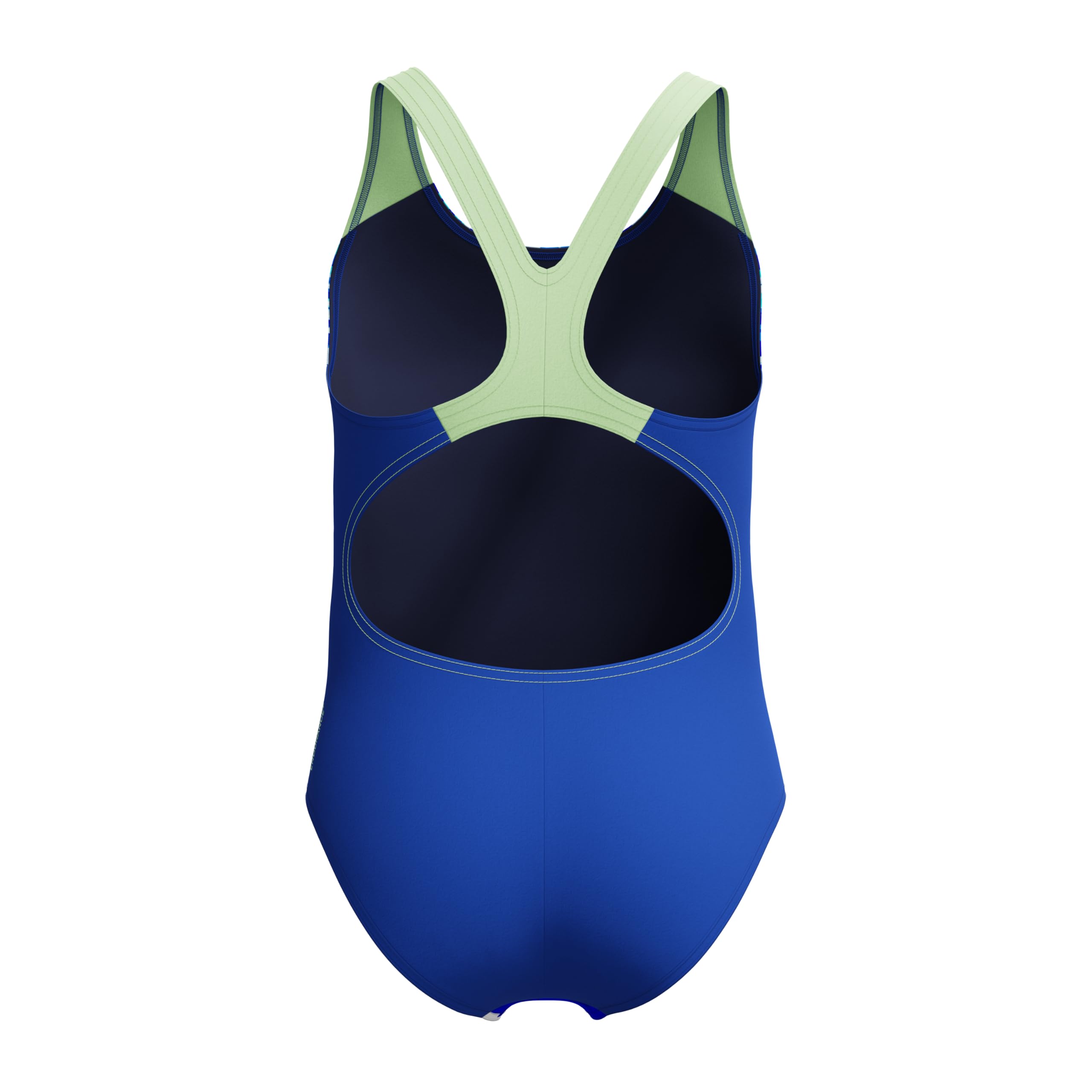 Speedo Maillot de bain pour fille avec imprimé saphir foncé/trèfle pâle