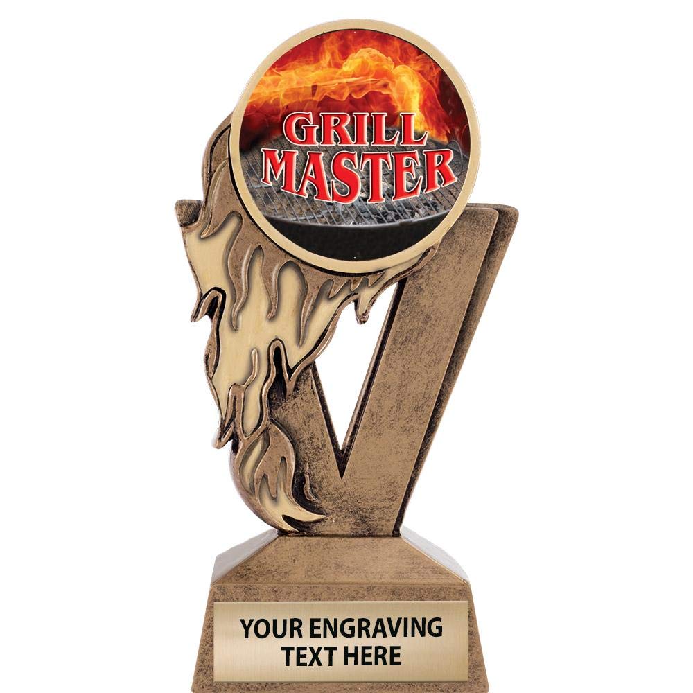 Buy Crown Awards Gold Grill Master Trophies, 6.25" H Custom Fireball