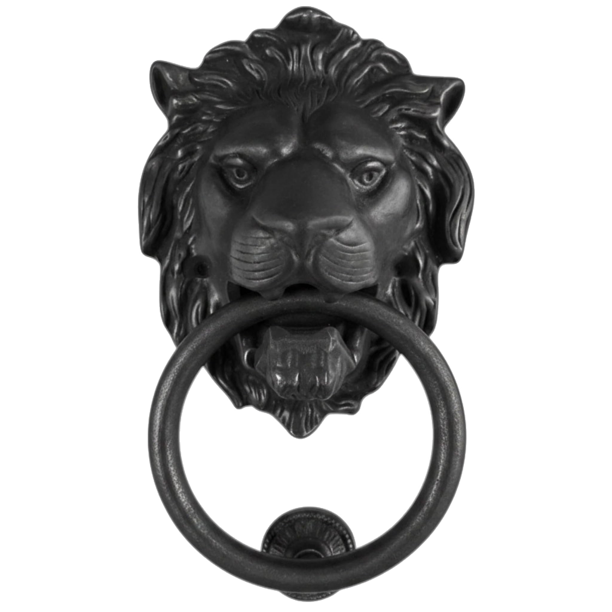 Anatolica Lions Head Door Knocker,7.1 inches,Solid Brass,Regency Period(Black Oxide)
