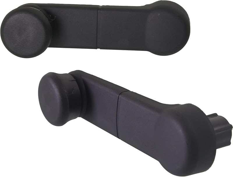 Manivelas do Vidro Manual Garage-Pro Ford Ranger e F-350 – Par, Preto Texturizado