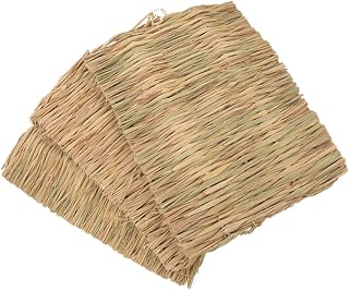 3pcs Natural Sea Grass Mat for Small Animals Comfortable Bedding for Guinea Pigs and Hamsters Encourages Foraging and Nesting Behavior