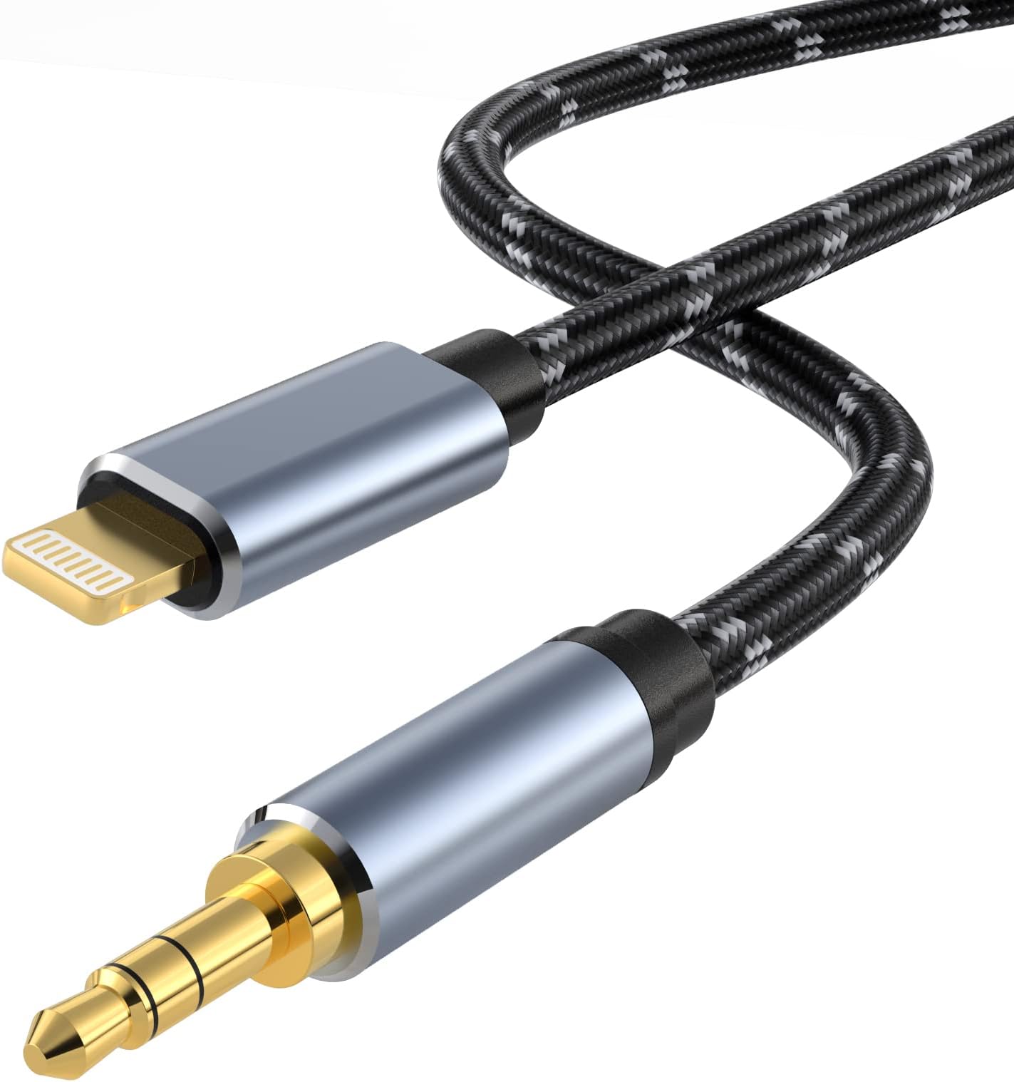 Lightning to 3.5mm Audio Cable iPhone Headphones Jack Lightning Aux Cord Compatible with iPhone 14 13 12 11 XS X 8 7 6 iPad iPod for Car Home Stereo, Speaker, Headphone 3.3ft