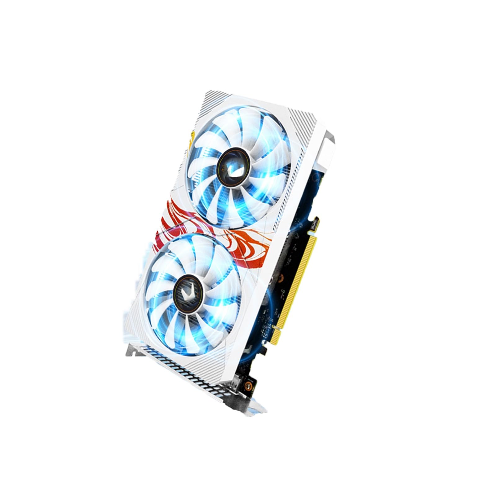 Scheda madre Fit For AIBOMAN RX6500XT 4G Fox Backboard Pattern GDDR6 64Bit Interfaccia di uscita HDMI*1+DP*1 for giochi su scheda grafica for computer